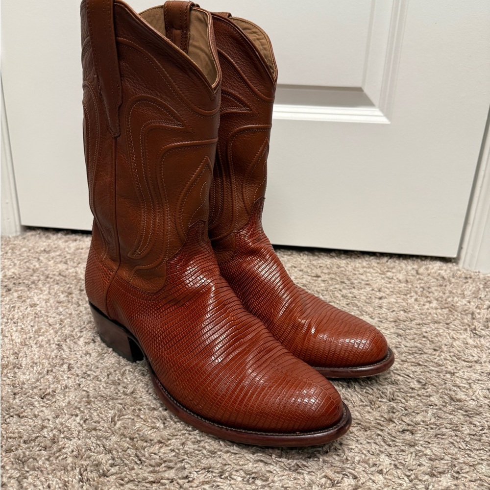 Tecovas Pecan Lizard Cowboy Boots